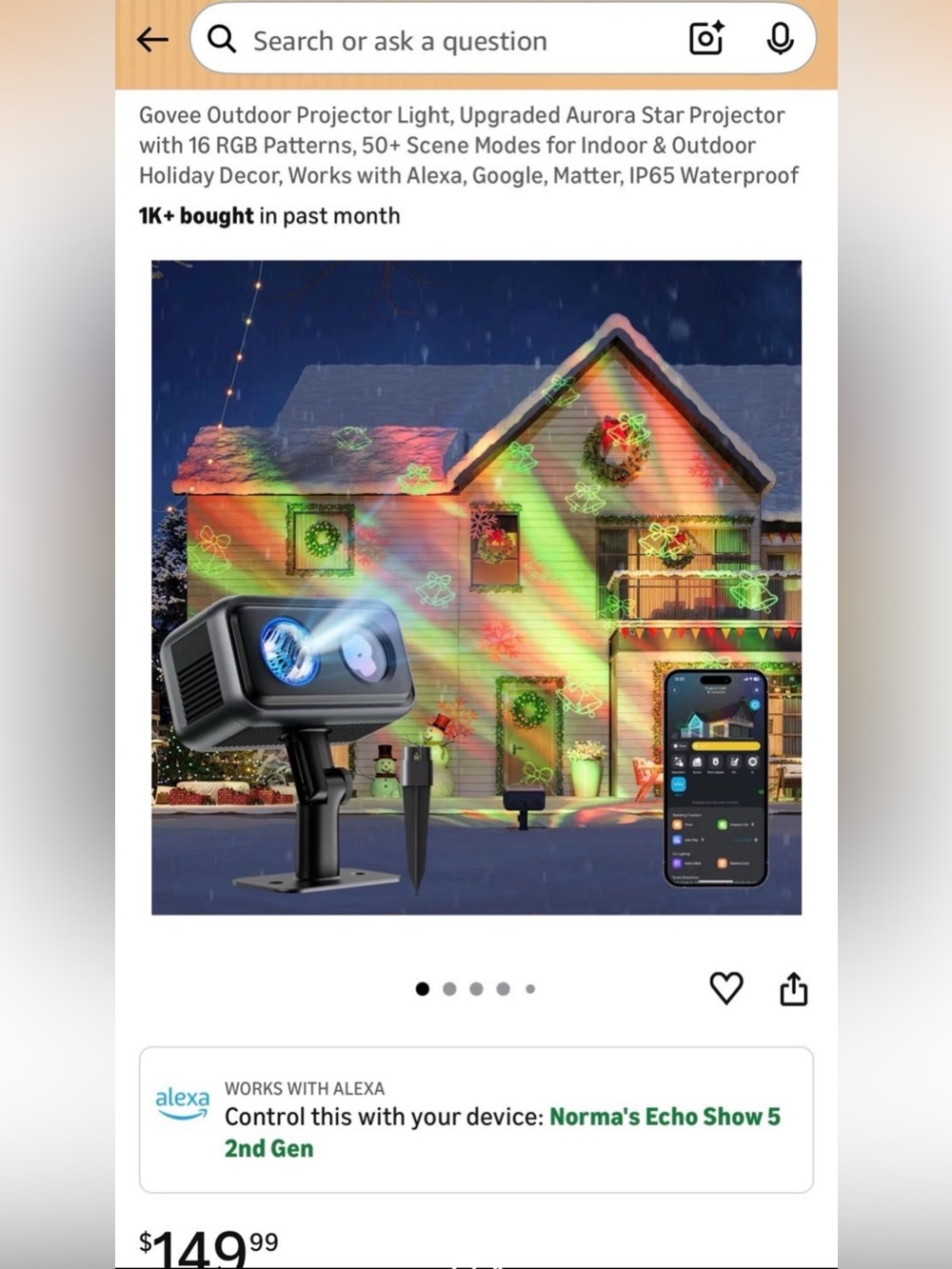 Govee outdoor projector